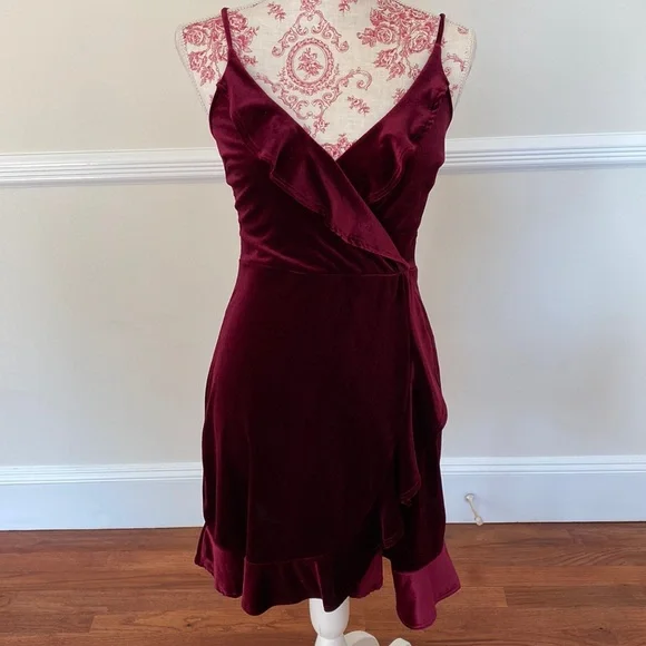 aqua red velvet dress Aqua, Red velvet dress, Size Small